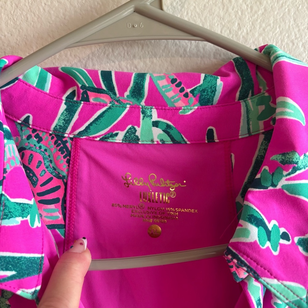 Lilly Pulitzer Luxletic Martina UPF 50+ dress in the Mandevilla Pink Extra Lucky - Picture 3 of 7